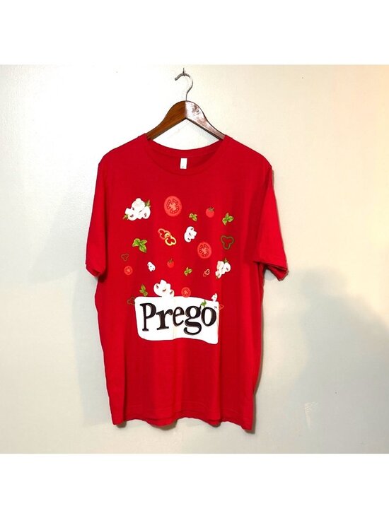 Bella+Canvas Tops - Prego Red Graphic T-Shirt XL Bella+Canvas 100% Cotton Tomato & Pasta Design